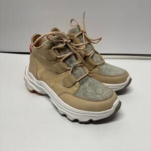 Sorel Womens Kinetic Breakthru Caribou Waterproof Boot Nova Sand Stone Size 9